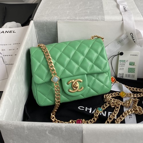 샤넬 AS2379 램스킨 퀼팅 플랩백