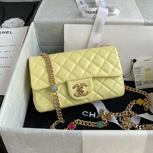 샤넬 AS2380 램스킨 퀼팅 플랩백