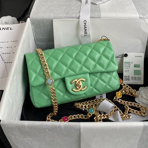 샤넬 AS2380 램스킨 퀼팅 플랩백