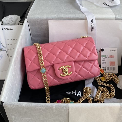 샤넬 AS2380 램스킨 퀼팅 플랩백