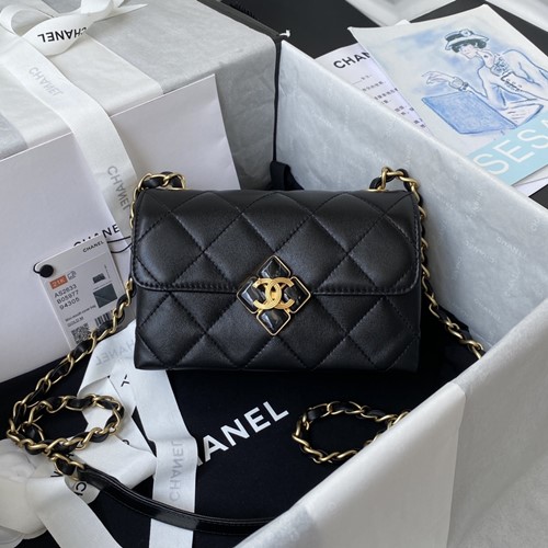 샤넬 AS2633 램스킨 퀼팅 플랩백