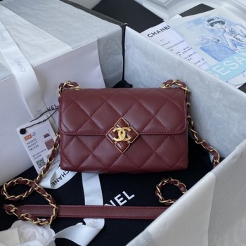 샤넬 AS2633 램스킨 퀼팅 플랩백