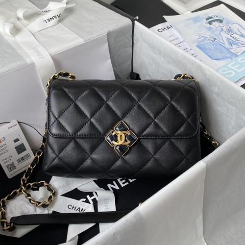샤넬 AS2633 램스킨 퀼팅 플랩백