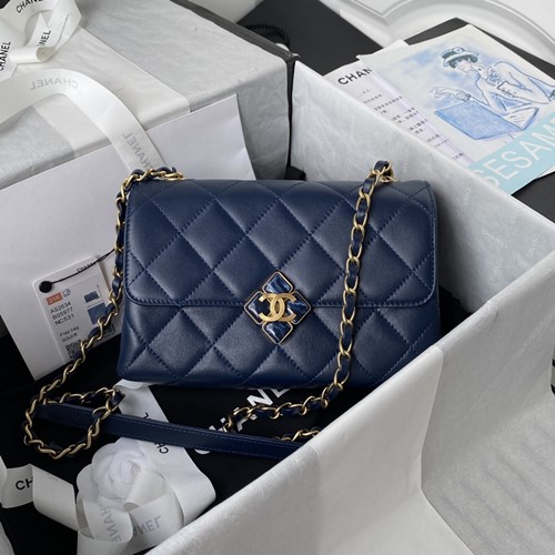 샤넬 AS2633 램스킨 퀼팅 플랩백