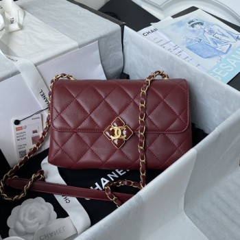 샤넬 AS2633 램스킨 퀼팅 플랩백