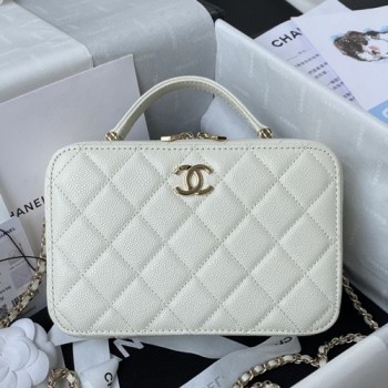 샤넬 AS3168 탑핸들 코스메틱 캐비어 베니티백 18cm