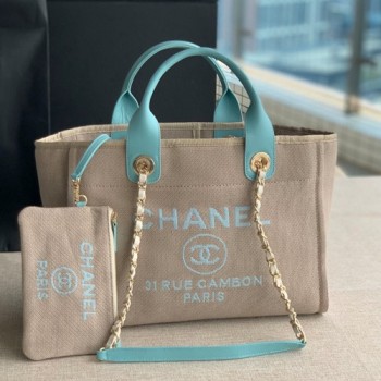 샤넬 AS3257 믹스드파이버 캔버스 스몰 도빌백