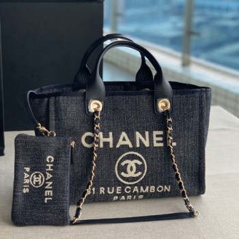 샤넬 AS3257 믹스드파이버 캔버스 스몰 도빌백