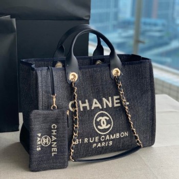 샤넬 AS3257 믹스드파이버 캔버스 스몰 도빌백