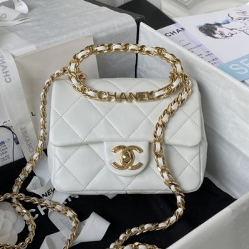 샤넬 AS3748 23C 탑핸들 미니 플랩백