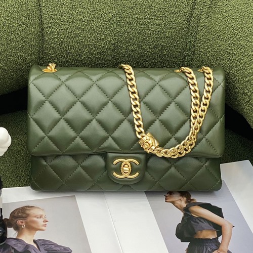 샤넬 램스킨 골드 메탈 플랩백