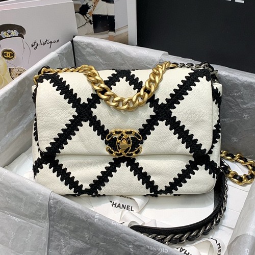 샤넬 크로셰 19 플랩백 26cm (카우래더)