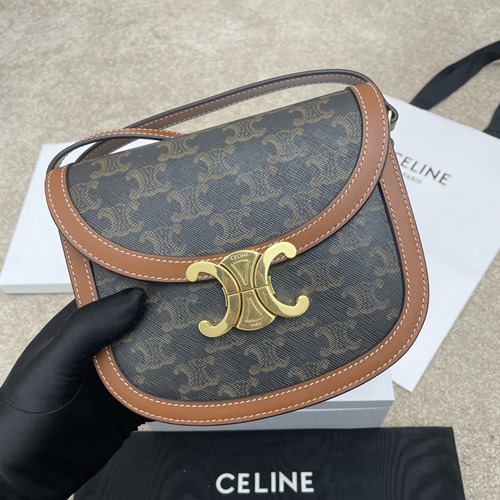 셀린느 110413 트리오페 틴 베사체 숄더백