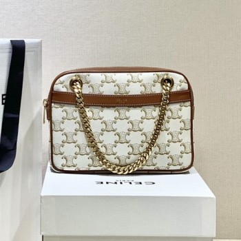 셀린느 196252 스트라이프 텍스타일 파타판 스몰