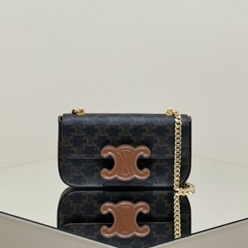 셀린느 199243 트리오페 퀴로 체인 숄더백