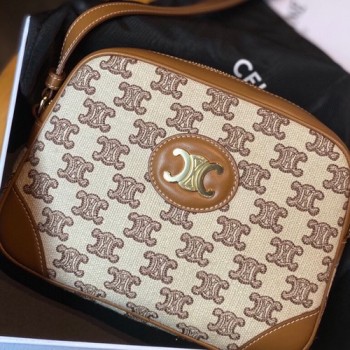 셀린느 트리오페 자수 덱스타일 카매라백