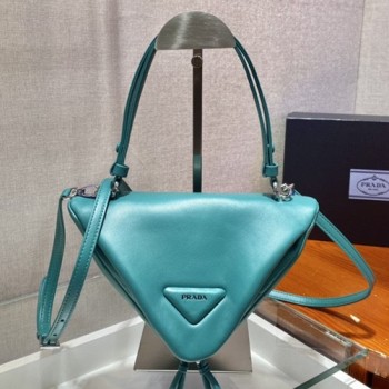 프라다 1BA315 트라이앵글 나파 래더 패딩 핸드백