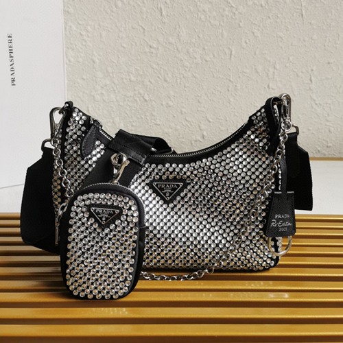 프라다 1BH204 테수토 체인스트랩 멀티 호보백