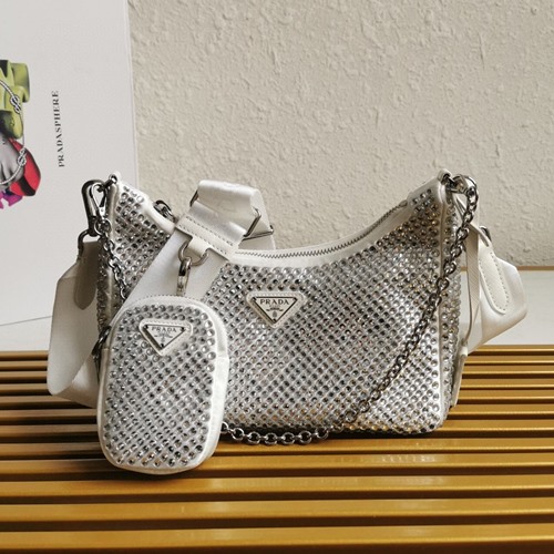 프라다 1BH204 테수토 체인스트랩 멀티 호보백