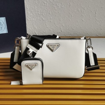 프라다 2VH129 삼각로고 브러시드 레더 숄더백