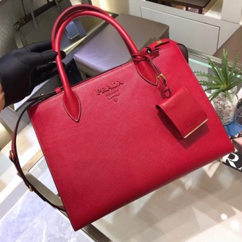 프라다 모노크롬 사피아노 토드백