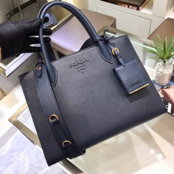 프라다 모노크롬 사피아노 토드백