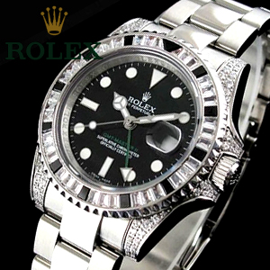 로렉스 [최고급형] GMT-Master II DIAMOND & YELLOW GOLD Ref.116758SANR-0001-GMT 마스터  2 다이아몬드(NO 1026)