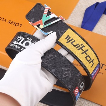 루이비통×버질아블로 콜라보 로고버클 LNITIALES 벨트