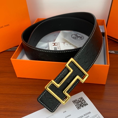 에르메스 H로고 벨트(타조패턴)