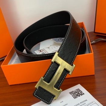 에르메스 H로고 벨트(타조패턴)