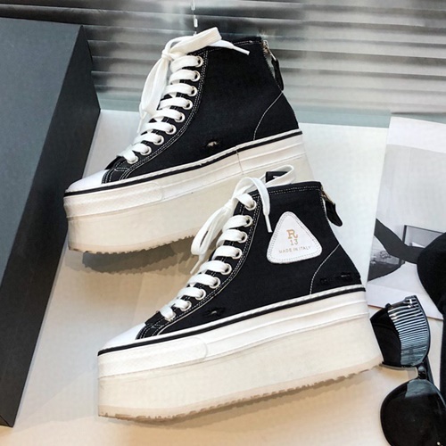 R13 플랫폼 하이탑 스니커즈