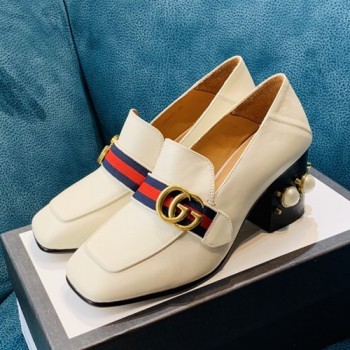 구찌 GG 로고 진주장식 마몬트 로퍼힐