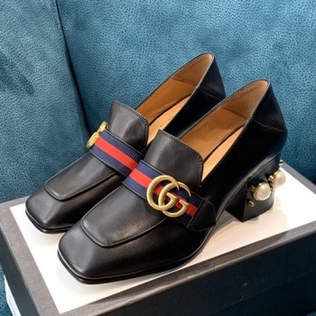 구찌 GG 로고 진주장식 마몬트 로퍼힐