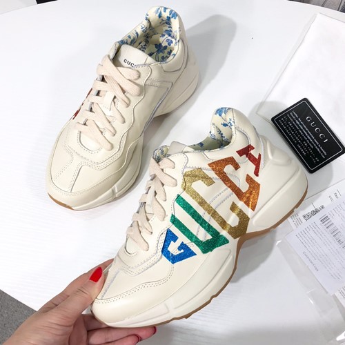 구찌 라이톤 글리터 래더 남.여 스니커즈