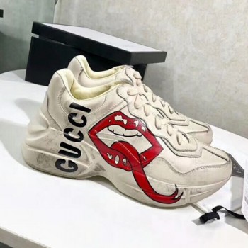 구찌 라이톤 마우스 래더 남.여 스니커즈