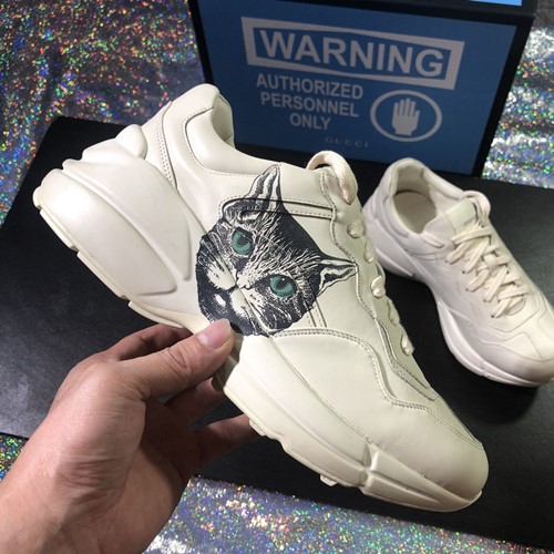 구찌 라이톤 미스틱 캣 래더 남.여 스니커즈