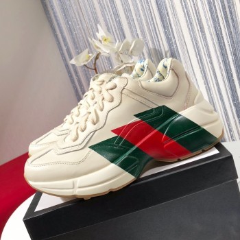 구찌 라이톤 웹 프린트 래더 남.여 스니커즈(내부 플라워)