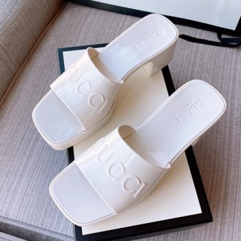 구찌 로고 러버 젤리 슬라이더 샌들,뮬
