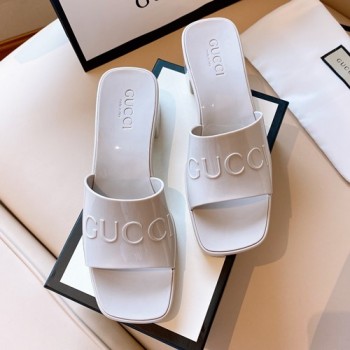 구찌 로고 러버 젤리 슬라이더 샌들,뮬