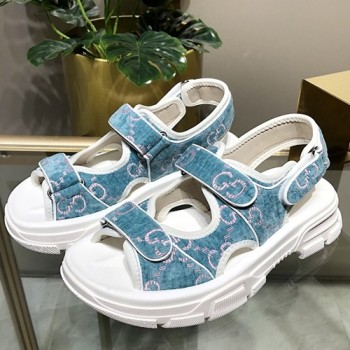 구찌 벨크로 대디 벨벳 샌들