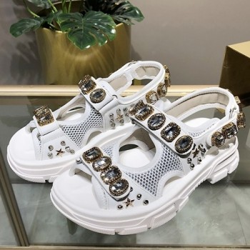 구찌 벨크로 대디 비즈 샌들