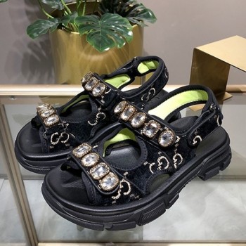 구찌 벨크로 대디 비즈 샌들