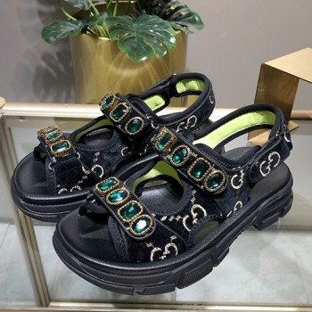 구찌 벨크로 대디 비즈 샌들