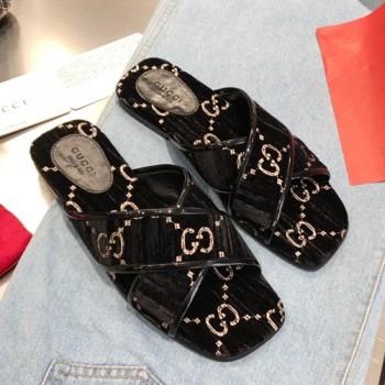 구찌 크로스 슬리퍼
