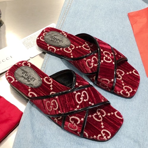 구찌 크로스 슬리퍼