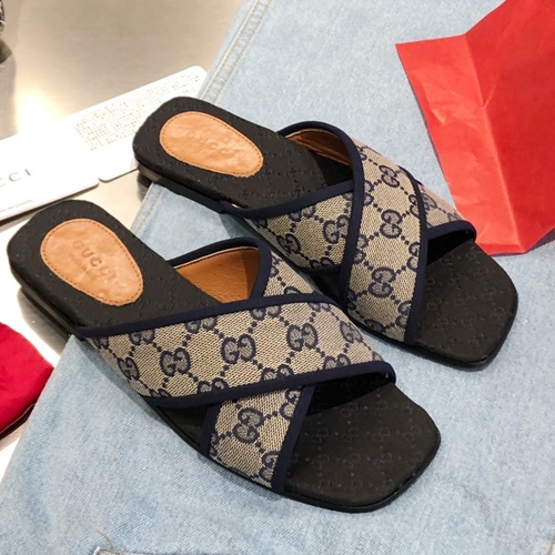 구찌 크로스 슬리퍼