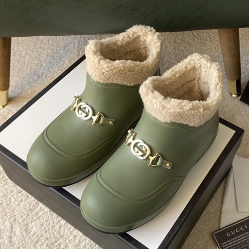 구찌 포 시어링 앵클부츠