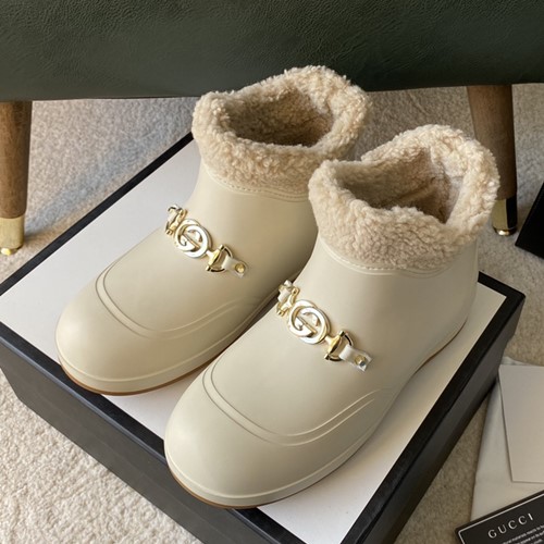 구찌 포 시어링 앵클부츠