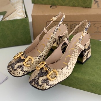 구찌 홀스빗 미드힐 슬링백