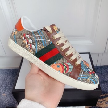 구찌×디즈니 콜라보 도널드 덕 에이스 남.여 스니커즈